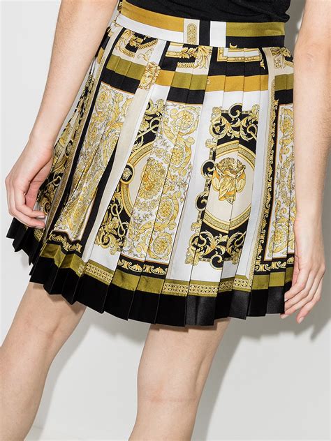 versace print mini skirt